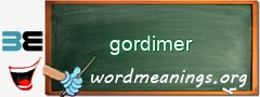 WordMeaning blackboard for gordimer
